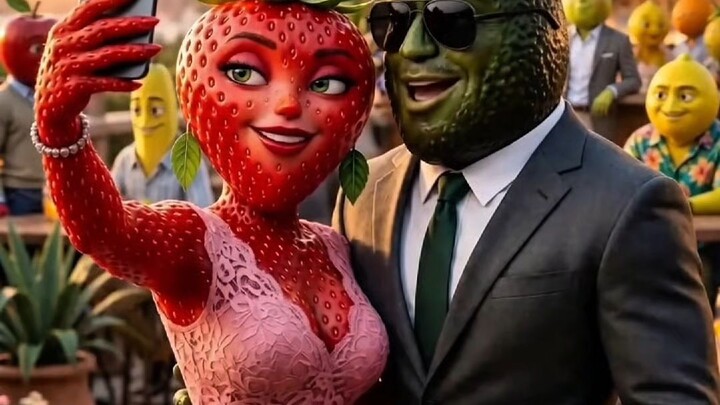 Part 1 | The forbidden romance of Strawberry and Pineapple.#FruitLore #SadStory #PlotTwist #Emotiona