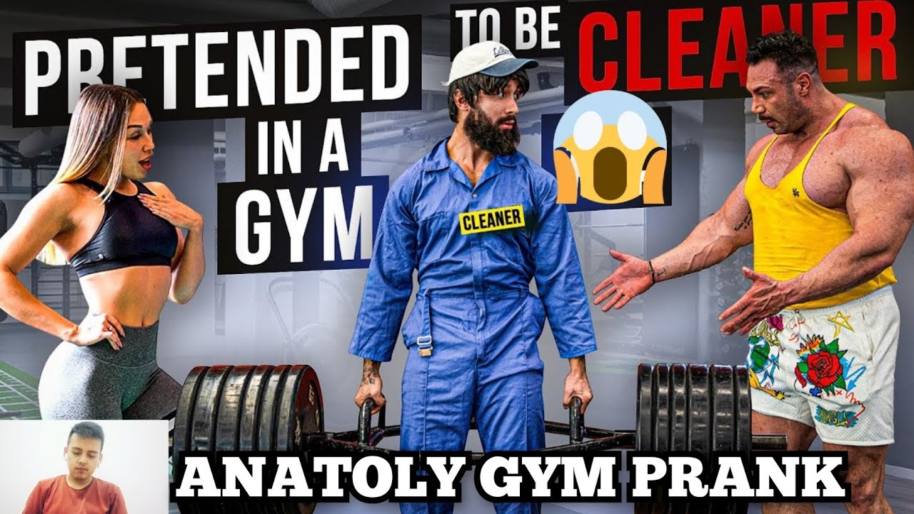 Can I clean here? #gym #gymtok #gymprank #anatoly #cleanergym #gymedi