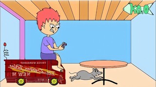 miniatur mobil truk oleng trending topik radio control vs tikus 1  - funny cartoon - funny video