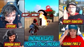 MOMEN LUCU YOUTUBER FREE FIRE PRANK TEMAN PAKE TONG MERAH SAMPE TEMANNYA EMOSI 😂