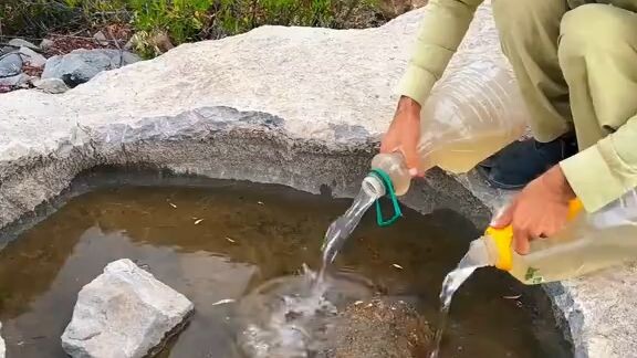 Daily routine of a boy who keeps mountain's river clean