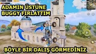 BÖYLE BİR DALIŞ GÖRMEDİNİZ ! ADAMIN ÜSTÜNE BUGGY FIRLATTIM :D SOLO SQUAD PUBG MOBİLE