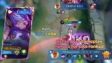 Natan Best Gameplay, Heroes for Solo Ranked Natan | Build Top Global Natan 🤔🤔