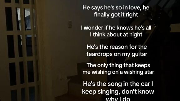 tears drip on my guitar