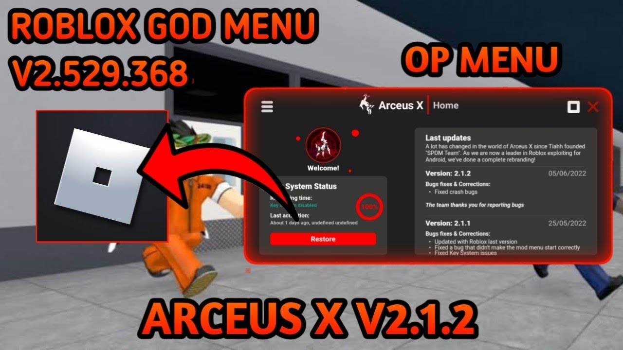 Roblox Mod Menu, v2.527.372, ✓Free Robux, God Mode, No Crash, Speedhack