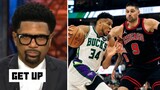 Get Up | Jalen Rose "SHOCKED" Bucks fall to Bulls 114-110 in Game 2 of first-round playoff series