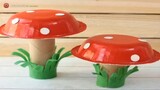Paper Bowl mushroom spring craft
