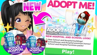 *IT'S HERE* ALL NEW SCHOOL & HOSPITAL MAP in ADOPT ME UPDATE (roblox)