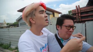 แกล้ง เอารถชนเสาร์ไฟ