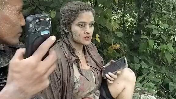 A woman trapped in Nepal’s devastating floods was rescued by the Nepal Army. She has lost everything