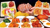 ASMR 10첩 밥상 시금치 소세지 동그랑땡 미트볼 두부조림 콩나물무침 먹방~! Korean Food Rice With Egg Sausage Kimchi Ramen MuKBang!