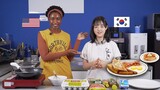Korean Teen Tries American Breakfast Made By American For The First Time!