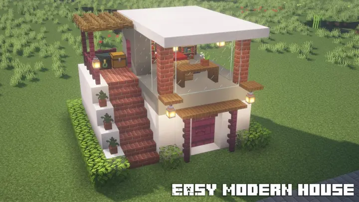 Minecraft easy modern house - Tutorial