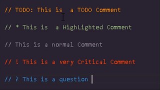 The better "'Comments extension'" for VScode is amazing to make your comments stand out 👌   #vscode