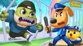 Bad Guy Broke into School | Police Cartoon | Sheriff Labrador Cartoons | Cartoon for Kids | BabyBus