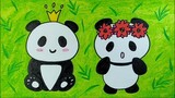 Cara menggambar panda || How to draw panda