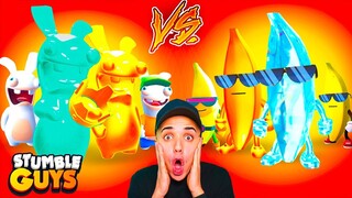 SKINS *RABBID vs BANANA* BATALLA FINAL en STUMBLE GUYS...😱 - Jonbtc