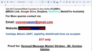 Sensual Massage Master Strokes - Mr. Gordon Inkeles