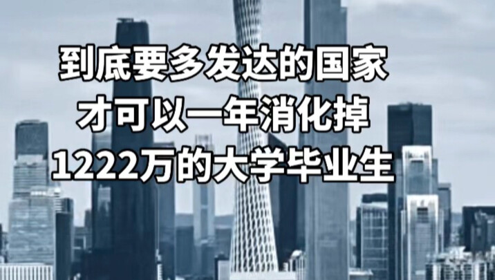 Just how developed does a country have to be to absorb 12.22 million university graduates every year