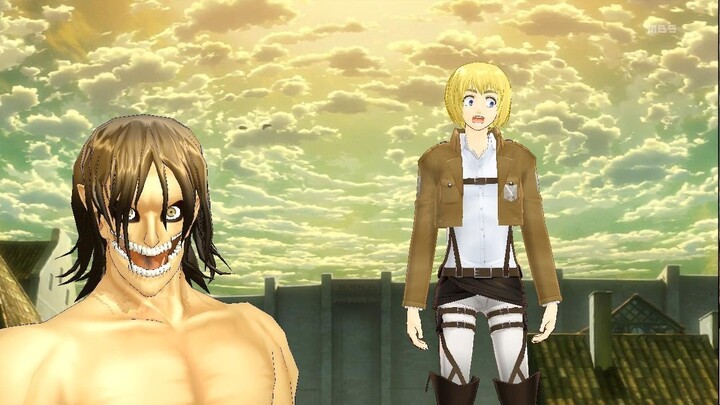 MMD SNK "Eren and Armin sing DaDaDa" Attack On Titan funny animated cartoon meme animation
