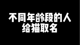 Nama-nama kucing yang diberikan oleh orang-orang dari berbagai kelompok usia