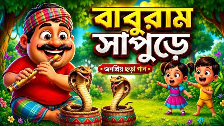 বাবু রাম সাপুড়ে 🐍 | Baburam Sapure | বাংলা শিশুদের ছড়া | Kids Rhymes Bangla | Bengali Nursery Rhyme