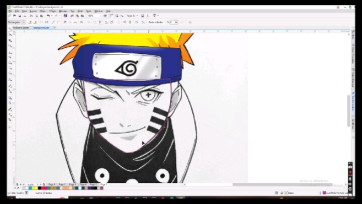 Gambar naruto di corel