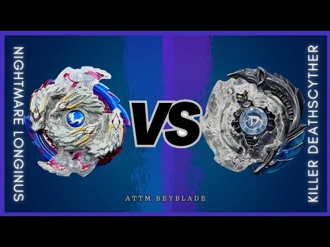 NIGHTMARE LONGINUS.DS vs KILLER DEATHSCYTHER.2V.Hn| ON REAL LIFE BEYBLADE STADIUM