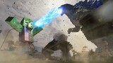 Godzilla vs. Minecraft in real life 哥吉拉大戰創世神