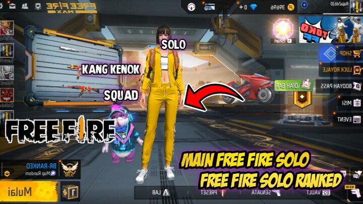 FREE FIRE INDONESIA- Main solo squad naikin rank ❗❗❗