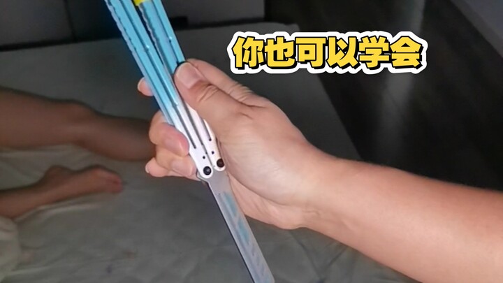 A tutorial on mastering more complex butterfly knife combos by yourself—no-blade flicking, a quick g