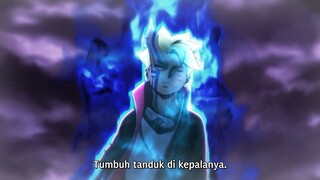 Munculnya tanduk dari kepala Boruto membuat semua orang panik