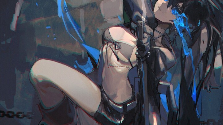 "Black Rock Shooter/AMV" She who bears all the pain and harm for you