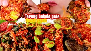 ASMR TERONG BALADO PETE EMPAL GEPUK SAMBEL ONCOM SUPER PEDAS | ASMR MUKBANG INDONESIA