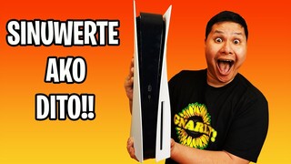 PLAYSTATION 5 UNBOXING - SINUWERTE AKO DITO!