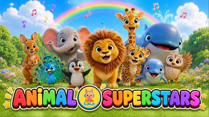 Animal Superstars | Animal Song for Kids | Learn Animal Names & Spelling | Kids Song