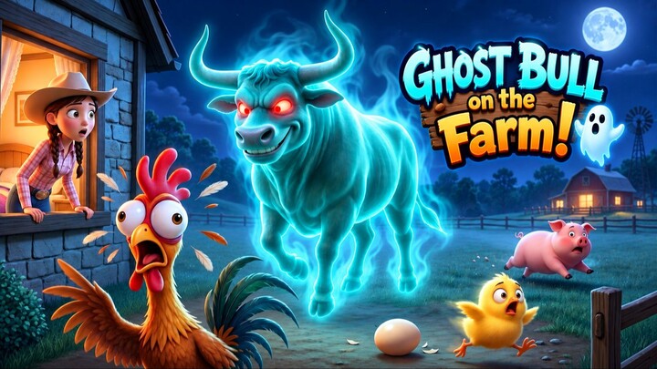 👻 Ghost Bull on the Farm! 🐂 | The Brave Little Mouse | Kids Song