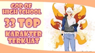 33 Top Karakter Terkuat Sebelum Perang Ragnarok Berahir God of High School