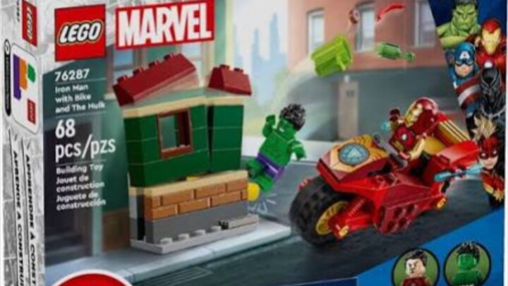 LEGO MARVEL AVENGERS IRON MAN WITH BIKE AND THE HULK 76287