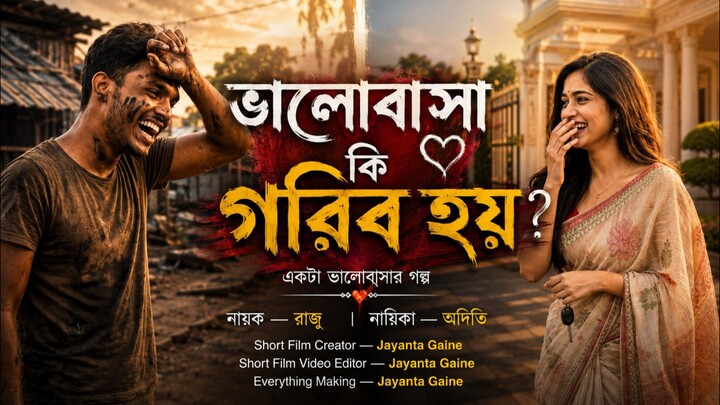 ভালোবাসা কি গরিব হয়? 💔 | Part-1 | Raju & Aditi | Bengali Short Film 2026 | Jayanta Gaine
