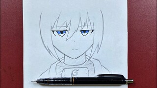 Easy anime drawing | how to draw ninja girl step-by-step