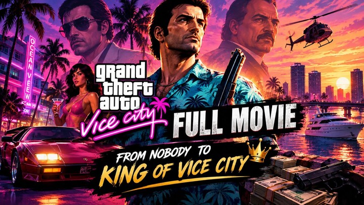 GTA VICE CITY FULL MOVIE | FROM NOBODY TO KING OF VICE CITY ๐๐ซ
