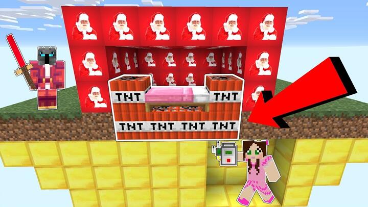 Minecraft: *EXPLOSIVE* SANTA LUCKY BLOCK BEDWARS! - Modded Mini-Game