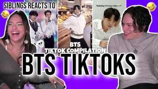 Siblings react to 'BTS TIKTOK COMPILATION' 😅😂