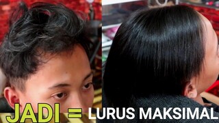 cara meluruskan rambut bergelombang, yang sulit diatur