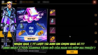 Free Fire| Nhận quà Free 1 tỷ lượt tải - Quà sinh nhật sắp tới sẽ tặng bộ đồ nam và Hộp ma thuật