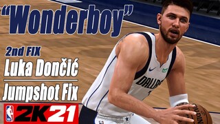 Luka Doncic Jumpshot Fix NBA2K21 2nd Fix with Side-by-Side Comparison