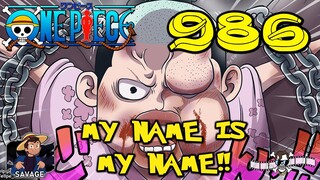 One Piece Chapter 986 Review, Theories, Analysis (My Name Is My Name!)