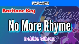 No More Rhyme by Debbie Gibson (Karaoke : Baritone Key)