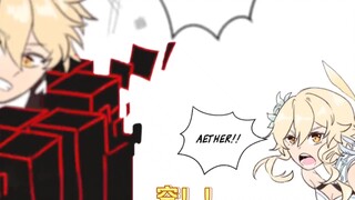 如果空荧像现实中的兄妹一样 【原神漫配/中文字幕】